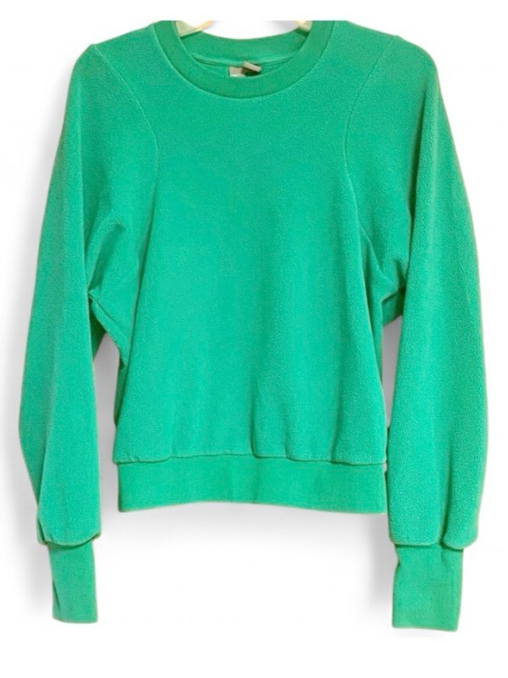 Sweaty Betty London Women’s Size 6 Green Fleece Crew Cozy Sweatshirt